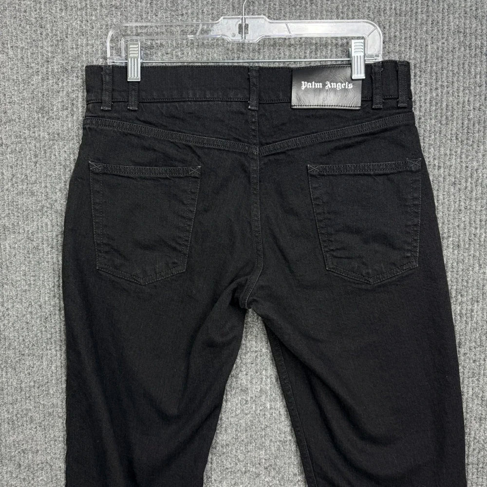 Palm Angels Denim Jeans Men 34 Black Streetwear Luxury Goth PMYA020R20659028